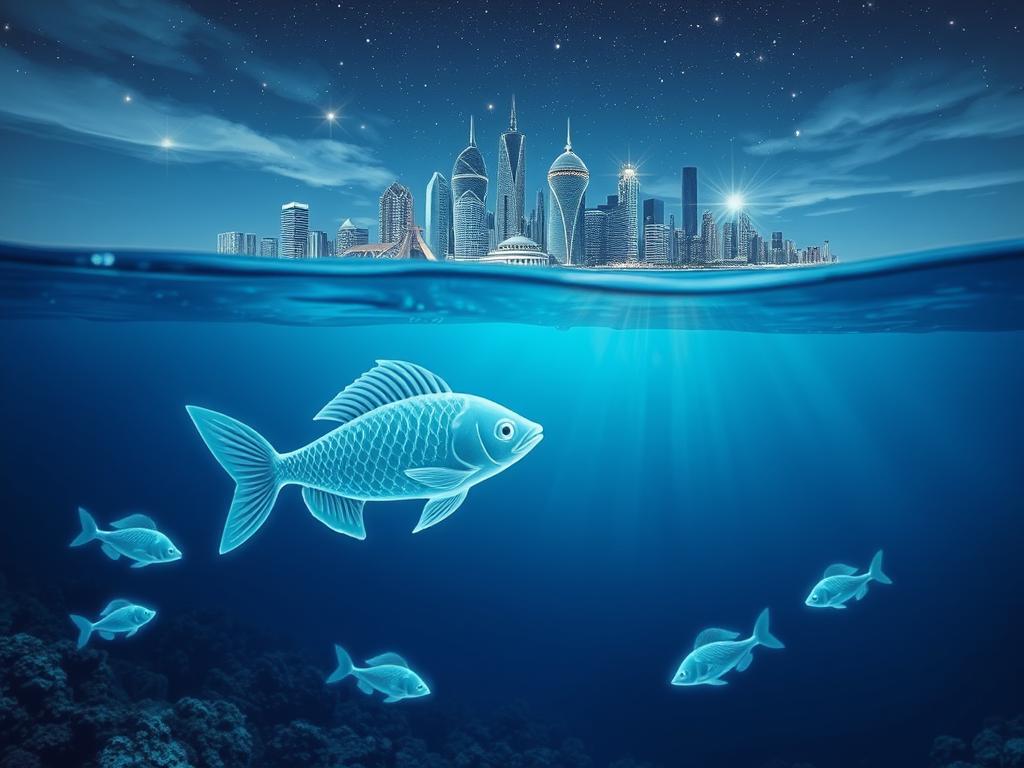traits des poissons et du verseau