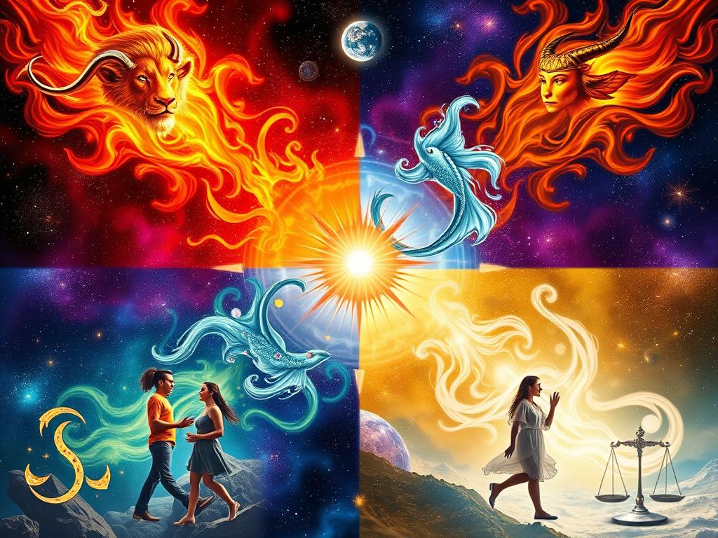 Wpływy żywiołów w astrologii